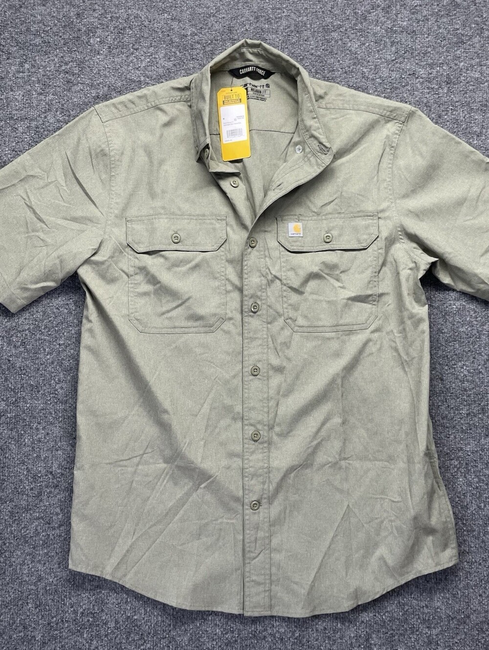 Carhartt Force TW5292-M Men’s M Relaxed Fit Short Sleeve Work Shirt UPF 50+ NWT